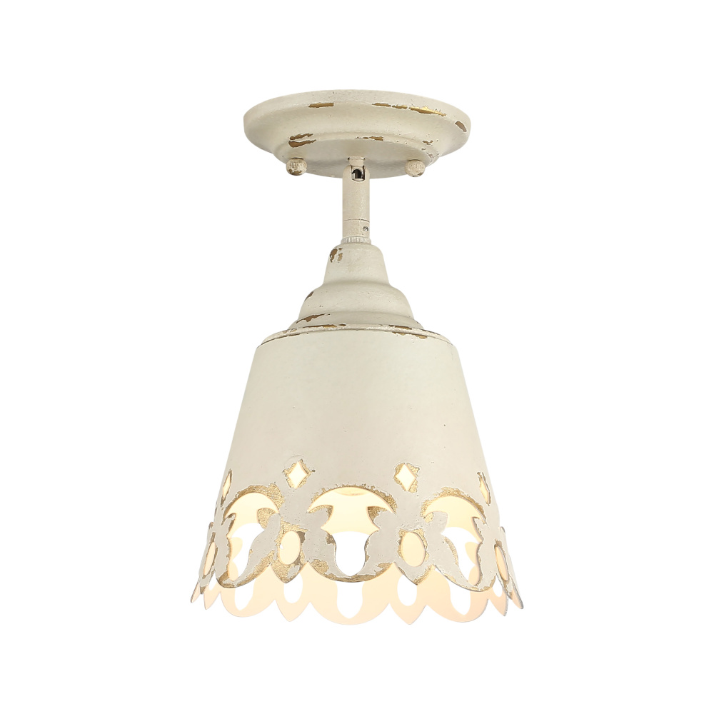 Wry Lighting Eloise 1-light Semi-Flush Mount in Antique Ivory